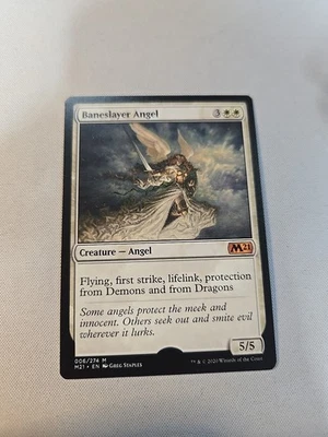 Misprint! No Stamp. MTG M21* RARE Baneslayer Angel NM No Promo Stamp Misprint - Image 1 of 4