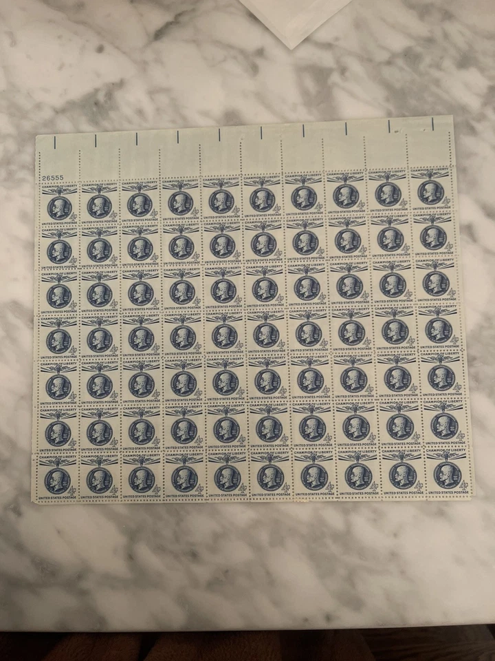 Scott #1147, Thomas G. Masaryk, 4 Cent, 1960, Full Mint Sheet of 70 Czech Hero - Image 1 of 1