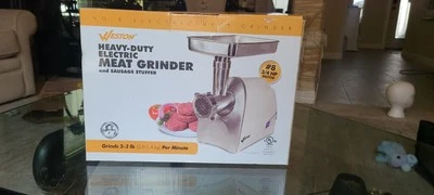 Weston #8 575 Вт электрическая мясорубка и начинка для колбасы новая - Изображение 1 из 4