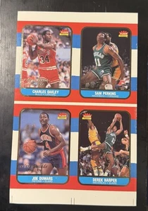 1996 Metal Decade of Excellence 4 card uncut panel Dumars/Oakley/perkins/Harper - Picture 1 of 4
