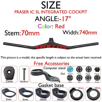 Syncros Carbon MTB Handlebar Stem Combo -8°/-17°/-25° Integrated Lightweight - Image 1 of 4