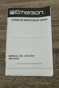 Emerson 1000W Microwave Oven Owners Manual MW1162SB - Picture 1 of 3