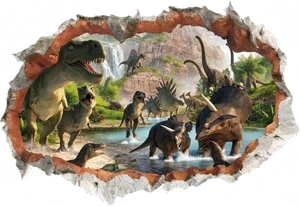 2pcs Wall Stickers & Murals, 3D Large Dinosaur Wall Stickers, Wall Stickers for - Picture 1 of 7