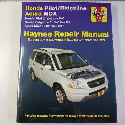 Manual de reparación Honda Pilot (03-08), Ridgeline (06-14) y Acura MDX (01-07) Haynes Foto 1 de 2