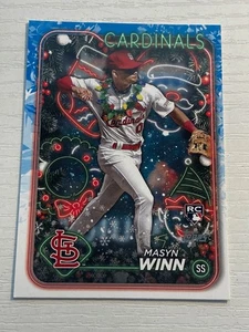 2024 Topps Holiday Holiday Lights Image Variation Masyn Winn Cardinals RC H94 - Picture 1 of 1