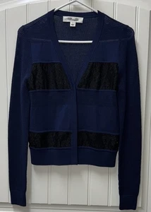 LN WOMENS SMALL MEDIUM (Bust 38”) DIANE VON FURSTENBERG WOOL SWEATER CARDIGAN - Picture 1 of 2