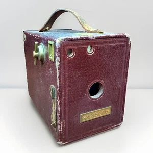 Vintage USA Ansco Film Camera Burgundy Red Purple Beautiful Design RARE - Picture 1 of 9
