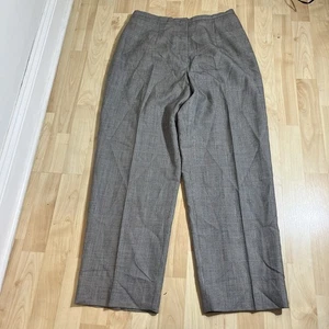 Talbots Vintage Damen hohe Taille grau kariert Hose Größe 12 - Bild 1 von 5