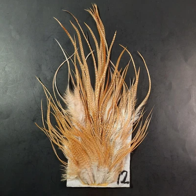 Montura de jengibre grizzly pieza de hackle fina seca atar moscas plumas de cabello artesanales #12 Foto 1 de 4