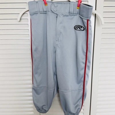 Pantalón de béisbol Rawlings Pro150 Series Youth L calce braguita gris con ribete rojo Foto 1 de 4