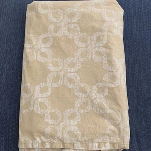 West Elm Organic Cotton Carved Geometric Circles Duvet Cover Mustard F/q - Picture 1 of 6