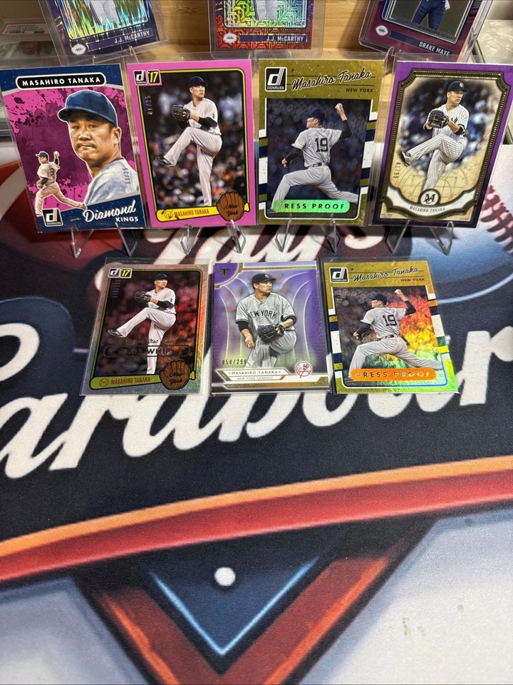 Masahiro Tanaka 7 Card Serial Numbered Lot. DK /25, Donruss /25, Topps /99 - Изображение 1 из 4