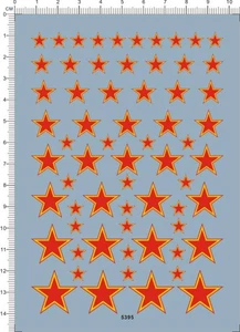 1/35 1/48 1/72 Russia Soviet Union Star Roundel Markings Model Kit Marine Decal - Bild 1 von 1