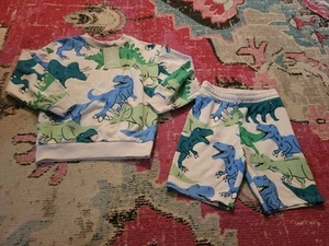 NEW NWT H&M boys 6-7 years dinosaur sweatshirt & shorts set comfy transitional - Picture 1 of 3