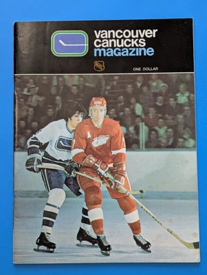 1972 Vancouver Canuck Hockey Magazine - Program  Canucks vs Detroit  .. 1.1 - Image 1 of 4