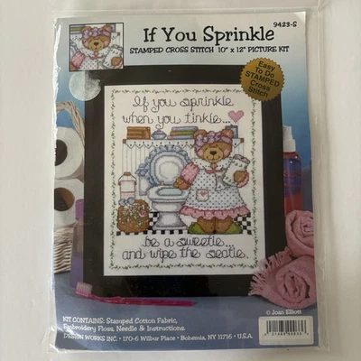 If You Sprinkle Bear Needlepoint Design By Joan Elliott Design Works 9423-S - Image 1 of 4