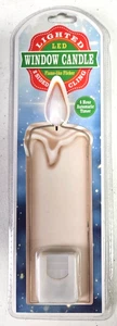 Lighted LED Window Candle 2-Sided Cling Flame Like Flicker Auto 6 Hour Timer - Picture 1 of 5