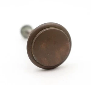 Vintage 1 in. Brass Round Concentric Drawer Cabinet Knob - Picture 1 of 4