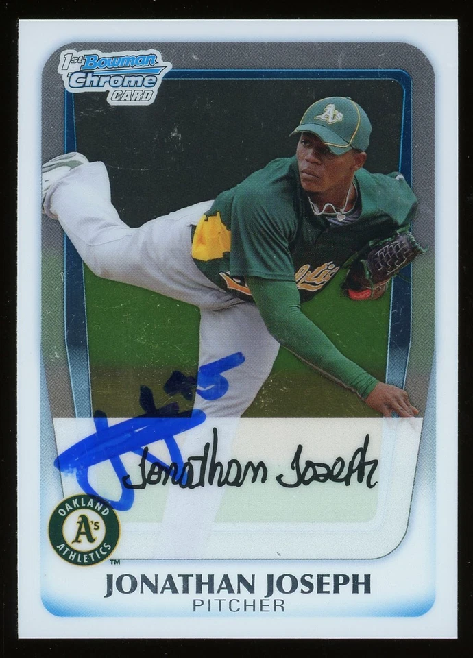 2011 Bowman Chrome JONATHAN JOSEPH Signed Card A'S auto rc SAN PEDRO DE MACORIS - Image 1 of 1