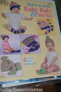 Baby Hats & Socks Quick Knits American Needlework Design Knitting Pattern Book - Picture 1 of 1