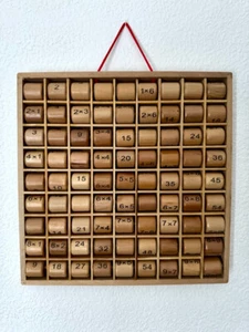 Kleines 1x1 Multipliziertabelle / Rechentafel aus Holz - Bild 1 von 1