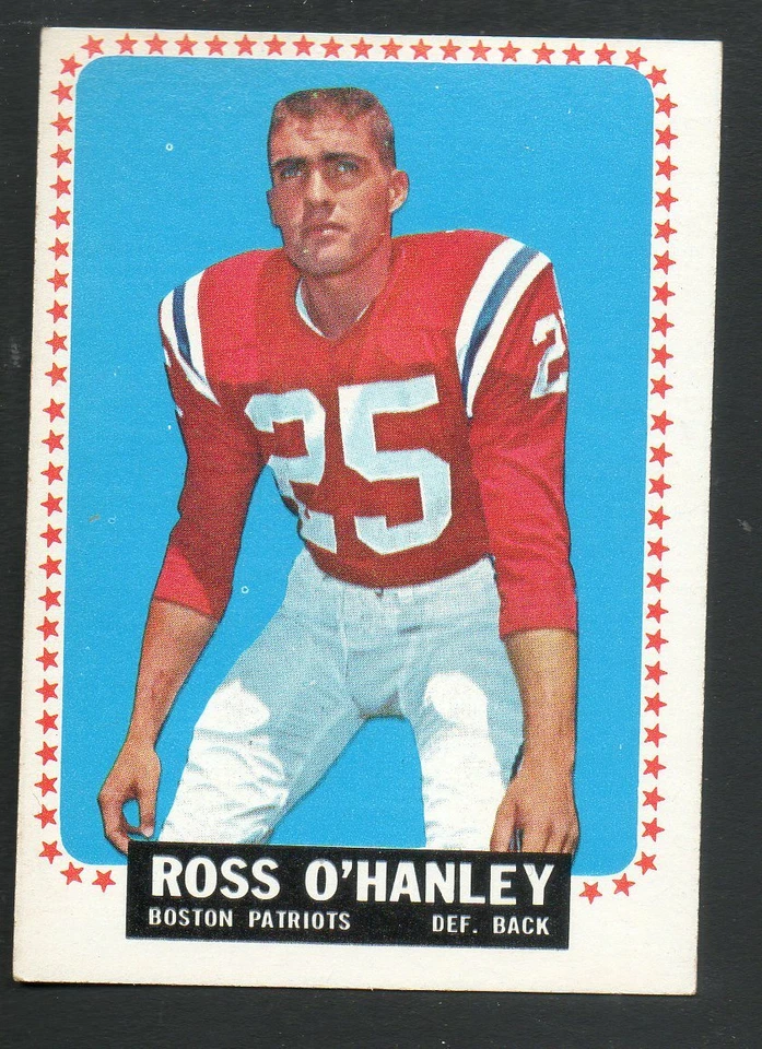 1964 Topps Football Card #16 Ross O'Hanley-Boston Patriots Ex Mint Card - Image 1 of 1