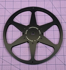 BELL & HOWELL 8mm Auto-Threading 400' METAL FILM REEL black 7" - Picture 1 of 4