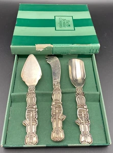 Godinger Bombay Company 3pc Silver Plate Classical Suite Violin Cheese Server - Picture 1 of 4