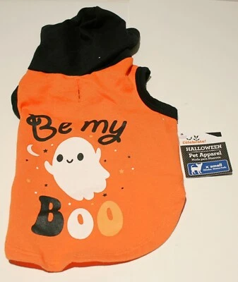 ¡Manera de celebrar! Sudadera con Capucha para Perro Suéter Ropa XS Be My Boo Halloween 10.5" Espalda Foto 1 de 3