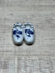 Zueco holandés vintage de zapatos Delft pintados a mano - Imagen 1 de 6