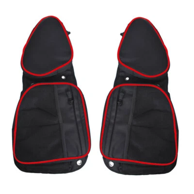 Bolsa roja de almacenamiento de puerta delantera con rodillera para Polaris RZR XP 4 1000 2014-2018 Foto 1 de 4