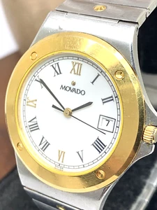 Reloj Hombre Movado 81.65.877.2 Cuarzo Suizo Esfera Blanca Dos Tonos Acero Inoxidable - Imagen 1 de 12