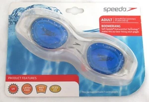 Speedo Adult Boomerang Swim Goggles – UV Protection, Anti-Fog, Flex Fit, Comfort - Picture 1 of 7