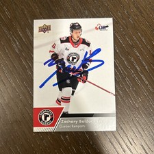 Zachary Bolduc Autographed 2022-23 Upper Deck CHL #3 Blues