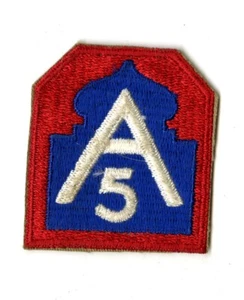 Fifth Army White Back Patch WWII Vintage Italy Europe Mark Clark - Picture 1 of 2