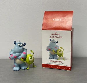 2015 Little Monsters Inc Pixar Disney Mike Sully Christmas Keepsake Ornament - Picture 1 of 10