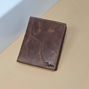 Stephen Personalised Men Real Leather RFID Safe Customised Engraved Wallet 4016 - Picture 1 of 8