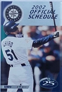 2002 Seattle Mariners Baseball Pocket Schedule-Ichiro Suzuki HOF'er T142 - Picture 1 of 1