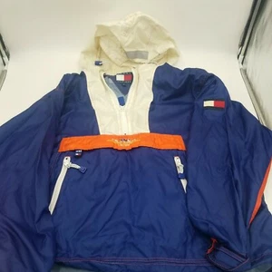 RARE Vintage 90's Tommy Hilfiger Color Block Men's Windbreaker Size XL-GREAT - Picture 1 of 12