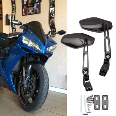 Espejos retrovisores de carreras para Yamaha FZ1 FZR YZF R R1 R6 R6S 600 1000 Foto 1 de 4