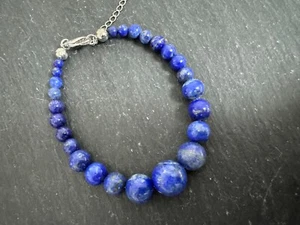 Lapislazuli Verlauf Kugel Armband Lapis 4-12,5MM 20+5cm ca 100 CARAT! - Bild 1 von 6