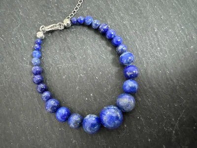 Lapislazuli Verlauf Kugel Armband Lapis 4-12,5MM 20+5cm ca 100 CARAT! - Bild 1 von 4