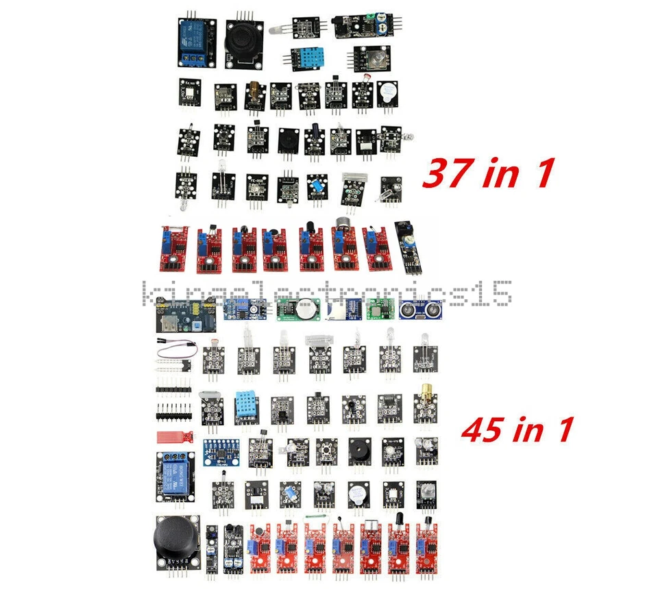 45 in 1/37 in 1 Sensor Modul Starter Kit Set für Arduino Raspberry Pi Education - Bild 1 von 1