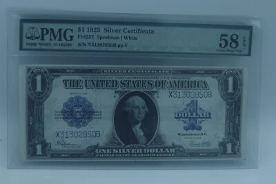 $1 SILVER CERTIFICATE  FR.237* SPEELMAN/ WHITE PMG 58 Choice Uncirc. *** - Image 1 of 2