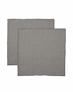 Servietten Stoffservietten Tischset Baumwolle 2er Set 40x40 cm Grau - Bild 1 von 5
