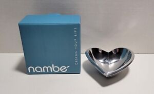 Nambe Amore Small Bowl MT0810 Heart Shaped Metal Bowl