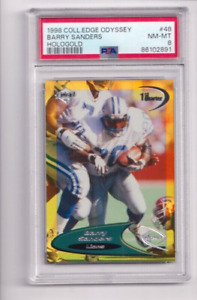 BARRY SANDERS 1998 COLLECTOR'S EDGE ODYSSEY #48 HOLOGOLD PSA 8 NM-MT DETROIT