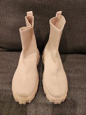 Botas gruesas ROSA talla 6 tela elástica  Foto 1 de 4