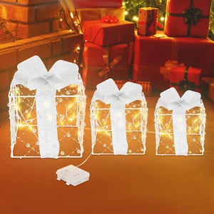 Lighted Gift Boxes Christmas Lighted Gift Boxes Ornament Boxes For Christmas UK - Picture 1 of 22