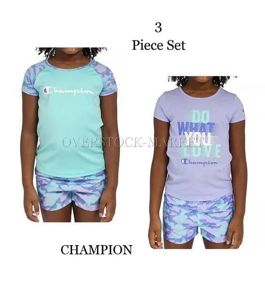 ¡NUEVO CONJUNTO CORTO ACTIVO DE 3 PIEZAS CAMPEONAS NIÑAS! ¡2 TOPS Y 1 SHORT! VARIEDAD DE ESTILOS Foto 1 de 1
